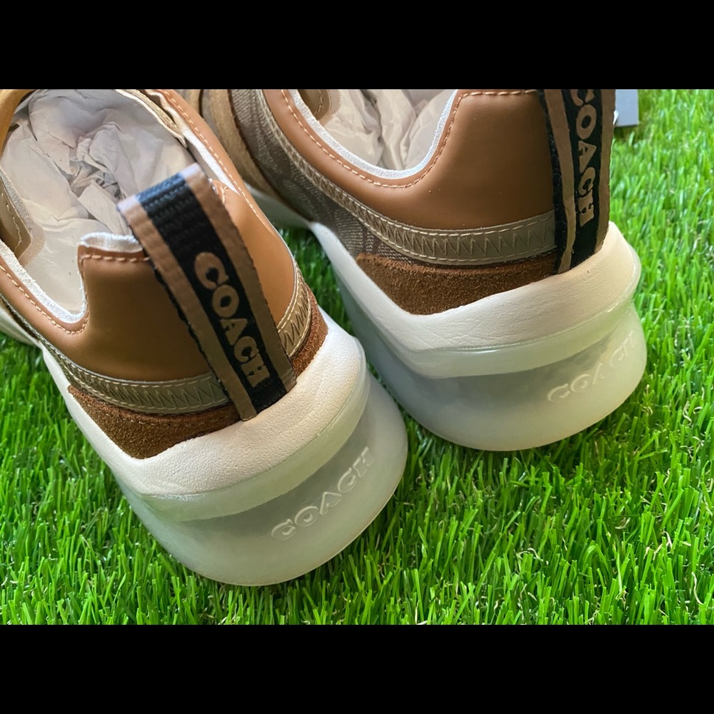 Coach Citysole Runner Sneakers, Sizes 8, 9, and 10. Color-Khaki Light Saddle - Picture 11 of 14